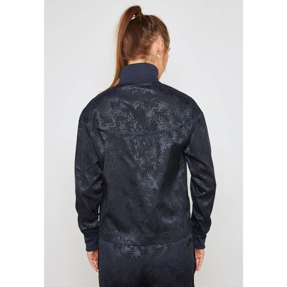NIKE NSW Jacquard Track Blue Navy Jacket Athletic 940250-475 Womens Size Medium - Picture 3 of 8